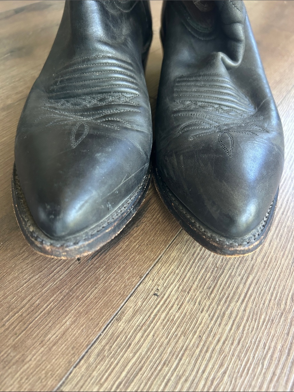 Dan Post Two-Tone Brown Leather Western Boots !! 8.5 D - Picture 4 of 12